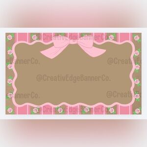 ‘Vintage Wallpaper’ Border Template Pink